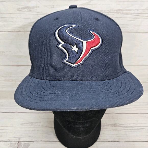 Houston Texans NFL New Era 59FIFTY Fitted Navy Blue Hat Cap Size 7 - Picture 1 of 6